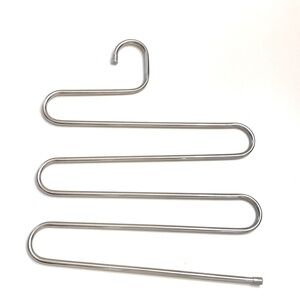 4 Piece Set of Space Saving Metal Tiered Pant Hangers